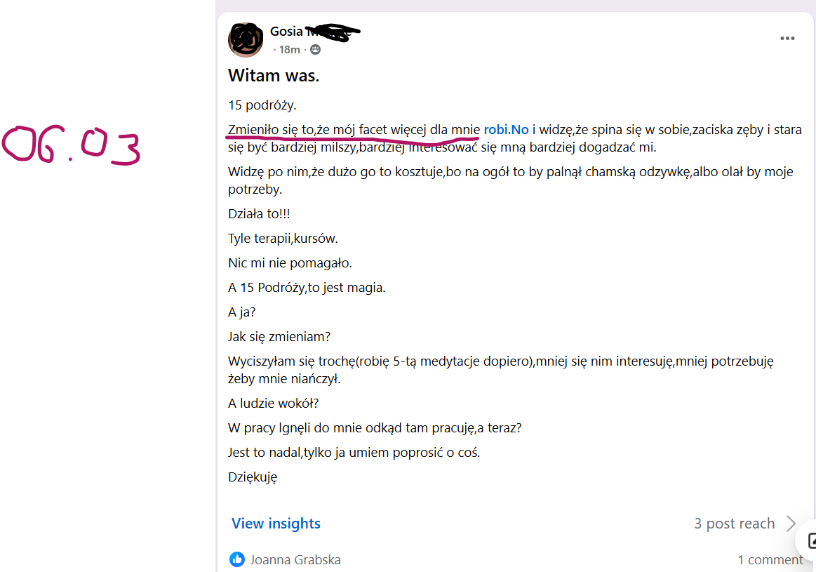 15 podrózy 06.03 pochwałą na grupie